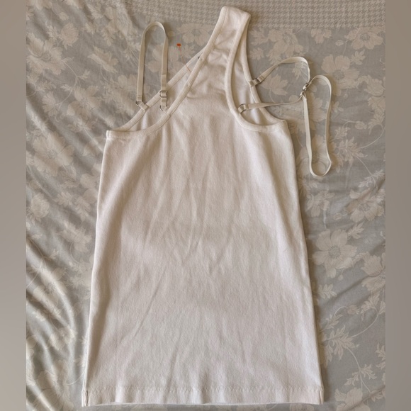 Helmut Lang | Unisex Cream Knit Tank - Picture 2 of 4